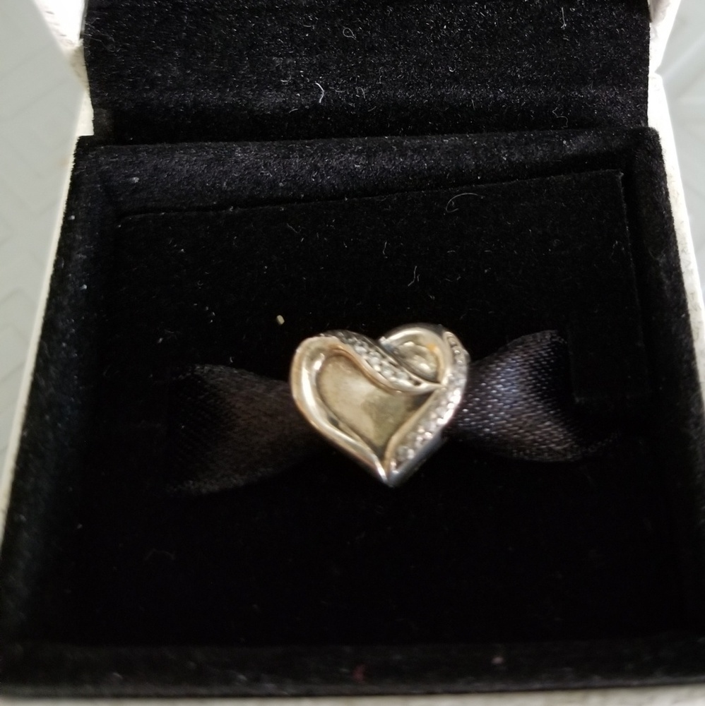 Pandora Heart Charm with CZ Chrystals
